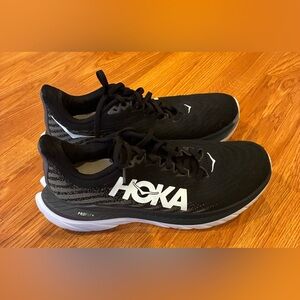 Hoka Men's Black and White Athletic Shoes